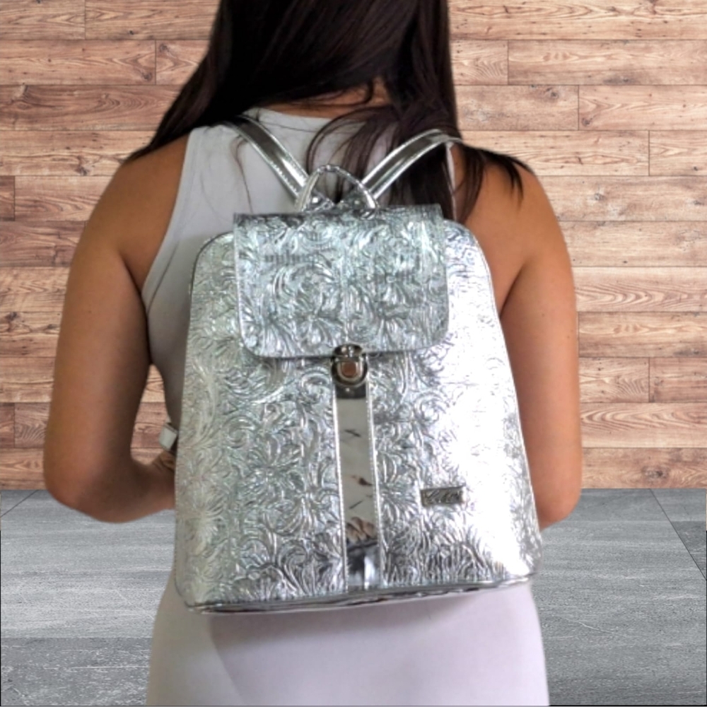 Leather bag backpack